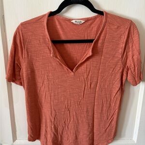 Madewell Terracotta Short Sleeve Top